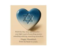Hanukkah Pocket Hug Gift, Festival of Lights Token of Love and Faith, Heart-shaped Token With Heartfelt Cards, Meaningful Hanukkah Gift for Friends and Family (#C)