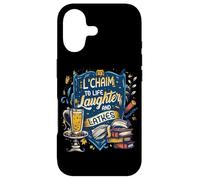 Hanukkah Quote L'Chaim To Life Laughter And Latkes Jews Case for iPhone 17