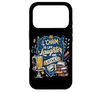 Hanukkah Quote L'Chaim To Life Laughter And Latkes Jews Case for iPhone 17 Pro