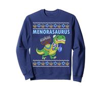 hanukkah sweater rex kid Hanukah Dinosaurs Menorasaurus boys Sweatshirt