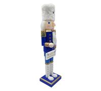 Hanukkah Wooden Nutcracker Blue And White Wooden Figure For | Table Decoration Nutcracker for Home Bedroom Kitchen Shelf Cupboard Tray Window Fireplace