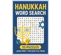 Hanukkah Word Search: Hanukkah Word Search for All Ages: 55 Fun Puzzles to Celebrate the Festival of Lights | Large Print 6x9in I Activity Book for Teens, Adults, and Seniors