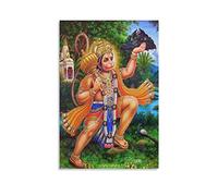 Hanuman Carrying Gandhamadan Parvat Hinduism Poster Indian Gods Religious Ritual Culture Artworks Canvas Aesthetic For Room Wall Art Modern Decor 16x24inch(40x60cm)