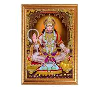 Hanuman Ji Photo Frame Collection - Small and Large Acrylic Frames for Table, Temple, Wall, Mandir, Gym, and Outdoor Spaces, for Home Decor (12 x 18 inches, Golden Frame 02)