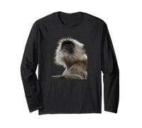 Hanuman Langur Sacred Monkey India Hindu Wildlife Primate Long Sleeve T-Shirt