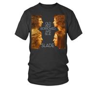 HANUTEBA Old Borrowed and Blue Unisex Cotton T-Shirt Slade Dave Hill Noddy Holder Black XXL