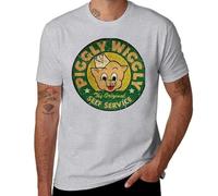 HANUTEBA Vintage Piggly Wiggly T-Shirt Sweat Shirts Tops Grey XXL
