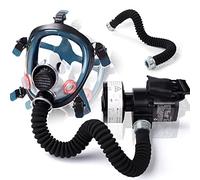HANUU Reusable PAPR Respirator, Portable PAPR Respirator System with 40mm Activated Carbon Filter, Powered Air Purifying Respirator, Gas Mask for Gases, Dust, Vapors, Chemicals, Paint, Spray