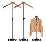 hanvate 2Pack Shirt Display Stand 22-38in Adjustable Height, Shirt Display Shoulder Mannequin Stand Shirt Rack, T Shirt Display Stand for Clothing Vendors Shops Steaming Clothes Holder