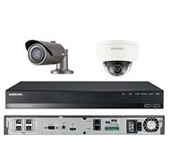 Hanwha Techwin 2MP CCTV Security Package 2 Camera Full HD 1080p IP PoE + NVR Kit