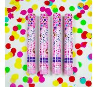 Hanwin Confetti Cannons 4 Pieces, Paper Party Popper, Confetti Shooter for Wedding, Birthday, Baby Welcome Party (Colored Dots)