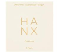 HANX Condoms l Ultra-Thin l Lubricated l Easy On l Dermatologically Approved Protection | Natural Latex l Spermicide-Free, Vegan | Biodegradable (Pack of 3)