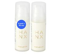 HANX Lubricant | Water-Based Lube | Vegan | Non-Sticky & Non-Staining | pH-Balanced | Compatible with All Condoms | Ultra-Smooth (50ml x 2)