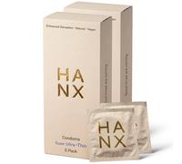 HANX Super Ultra-Thin Condoms 10 Pack, Standard | Second Skin Feel | Sensitive Friendly | Natural Latex | Vegan | Gynaecology Doctor Approved I Strong Flexible Comfort & Protection | Silicone Lube