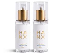 HANX Water Based Lube x 2 | Gynae-Doctor Made | Half the Size Twice the Glide | Unflavoured Vegan Certified Lubricant | Aqua Lubrification Gel for Sensitive Skin | Glycerine-Free Condom-Safe Odourless