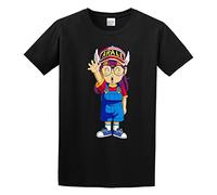 HANXI Arale Norimaki Dr. Slump Unisex 100% Cotton Short-Sleeve T-Shirts Black XXXL