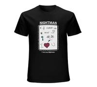 HANXI Its Always Sunny in Philadelphia Nightman Note Lyrics T-Shirt Black XXXL