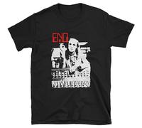 HANXI Men's Brian Eno in The Studio - t-Shirt Black L