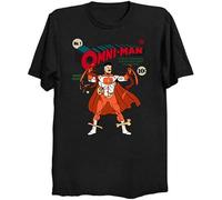 HANXI Men's Omni-Man Invincible Comic Funny Hero Cover Show T Shirt Black XL