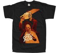 HANXI Men's The Texas Chainsaw Massacre V2 Movie Poster T-Shirt Black M