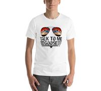 HANXI New Talk to Me Goose T-Shirt Heavyweight t Shirts Custom t Shirts t-Shirt Summer Tops Short Sleeve tee Men White XXXL