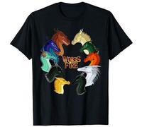 HANXI Wings of Fire T-Shirt Graphic Tee Mens Shirt Black S