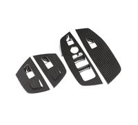 HANXIAO Car Interior Mouldings For B&MW X3 X4 G01 G02 2018 2019 2020 2021 ABS Carbon Fiber Texture Door Window Switch Control Panel Frame Cover Trim(RHD)