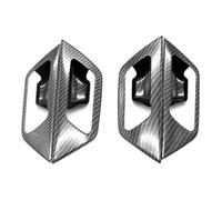 HANXIAO Interior Door Handles Car Inner Door ABS Carbon Fiber Silver Inner Door Handle Frame Parts For Peugeot 3008 GT 2017 2018 2019 2020 2021 Door Pull Handle Cover(Carbon fiber pattern)