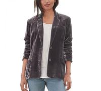 HANXIULIN Golden Velvet Blazer Women's Short Blazer Business Front Open Suit Jacket Women's Long Elegant Cardigan Military Coat Blazer White Blazer, Khaki-2, XXL