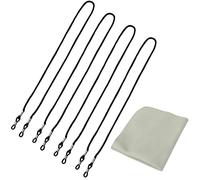 Hanyousheng 4 Pcs Glasses Chain, Eyeglasses Cord, Adjustable Eyeglass Cords Chain, Sunglass Straps, Spectacles Straps Lanyard Eyewear Strap for Men & Women, with 1 Microfibre Cleaning Cloth