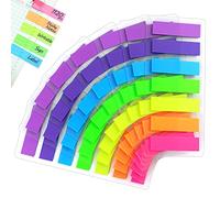Hanyousheng Sticky Notes, 1120Pcs Index Tabs, Page Markers, Mini File Tabs, Book Markers, Bright Colors Page Index Stickers, Writeable Labels for Page Marking, with a Storage Bag (7 Colours)
