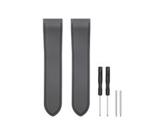 HANYTON Compatible with Cartier Watch 23mm Band, Soft Silicone Rubber Replacement Strap for Cartier Santos Watch 100XL W20073X8 Series, Black