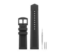 HANYTON Compatible with TAG Heuer Aquaracer Watch Band 22mm Soft Silicone Rubber Replacement Strap for TAG Heuer Watch Formula 1 Series, Black, Black / Black Buckle, 22 mm