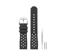 HANYTON Compatible with TAG Heuer Watch 22mm Band, Soft Silicone Rubber Replacement Strap for TAG Heuer Watch Formula 1 Series, Black