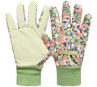 Hanzapor Gardening Gloves for Women 2 Pairs, Ladies Gardening Gloves Comfortable Breathable Non-Slip Flexible,Garden working Gloves with Soft PVC Dots (Small/Medium,Green)