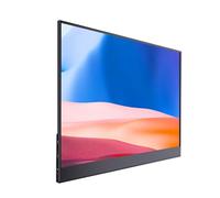 Hanzete 15.6-Inch Portable Monitor 1080P IPS Screen External Display Ultra-thin Extended Monitor Compatible with // Refresh Rate 60Hz 63% sRGB Dual Speakers with Detachable Protective Cover Stand