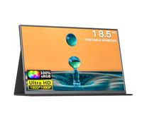 Hanzete 18.5-Inch Portable Monitor 1080P IPS Screen External Display Extended Monitor Compatible with // Refresh Rate 100Hz 100% sRGB Dual Speakers with Detachable Protective Cover Stand