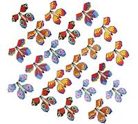 Hanzete 20 Pieces Magic Fairy Flying Butterfly Rubber Band Powered Wind up Butterfly Toy for Surprise or Party Playing Christmas and New Year (Classic Style)