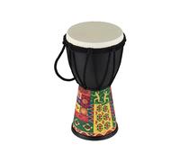 Hanzete 4 Inch African Drum Portable Hand Drum Lightweight Hand Clapping Drum Colorful Pattern Bongo Drum for Beginners School Music Classes Outdoor Performances Percussion Traditional Musical Instrum
