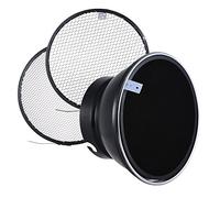 Hanzete 7" / 180mm Elinchrom Mount Standard Reflector Diffuser Shade Lamp Shade with 10° 30° 50° Honeycomb Grids for Elinchrom Mount Studio Strobe Flash Light Speedlite Portrait and Commercial Photogr