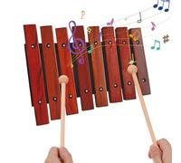 Hanzete 8 Notes Wooden Xylophone Musical Instrument with 2 Wooden Mallets Birch Pine Wooden Small Xylophone Percussion Instrument Birthday Music Tools Perfect for Beginners