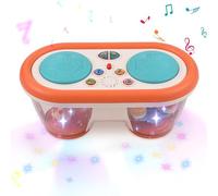 Hanzete Electric Music Drum Color Change Night Light Drum Projector Birthday s Musical Instruments with Rotating Lights and Sounds Multifunctional Clapping Drum Percussion Instrument