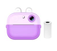 Hanzete Kids Camera Instant Thermal Printer 2.0 Inch Screen Photo Printer 48MP Rear Camera Support Timer Shooting Video Recording Thermal Inkless Printing with 1 White Print Paper Toddler Learning Toy