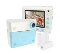 Hanzete Kids Instant Print Camera Digital Camera for Kids 1080P Digital Video Camera Dual Lens 2.8 Inch IPS Screen Built-in Battery Photo Frames with 3 Rolls Thermal Printing Paper Neck Strap Birthday