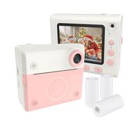 Hanzete Kids Instant Print Camera Digital Camera for Kids 1080P Digital Video Camera Dual Lens 2.8 Inch IPS Screen Built-in Battery Photo Frames with 3 Rolls Thermal Printing Paper Neck S Birthday