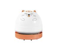 Hanzete Mini Desktop Vacuum Cleaner Cute Portable Table Dust Sweeper Cartoon Vacuum Battery Operated for Cleaning Dust Crumbs Hairs Scraps for Keyboard Home Office School Car Kids s