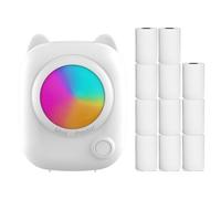 Hanzete Mini Pocket Thermal Instant Photo Printer Label Maker Machine BT Wireless Connect Compatible with Android or iOS APP Support Receipt Label Memo Sticker Notes Lists Scrapbook DIY Journal Pictur