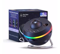 Hanzete Space Sphere Starry Projection Light Bedroom Starry Sky Lamp Meteor Effect Lamp RGB Decorative Light Adjustable Focus 1/2H Timer Function Type-C Plug and Play