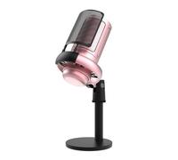Hanzete USB RGB Microphone Computer Mic Kit with Tripod Real-time Monitoring Plug & Play One Key to Mute and Gain Knob for Gaming/Meeting/Live Streaming/Audio Recording/Video Compatible with