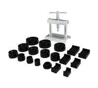 Hanzete Watch Press Tool Set with 18 Molds Watch Back Case Closer for Closing the Watch Cover Watch Battery Replacement Tool Kit Watch Opener Remover Watch Repair Kit with 16 to 50mm Circular Molds 13